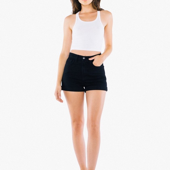 American Apparel | NWT Denim High-Waist Cuff Short - Picture 6 of 7